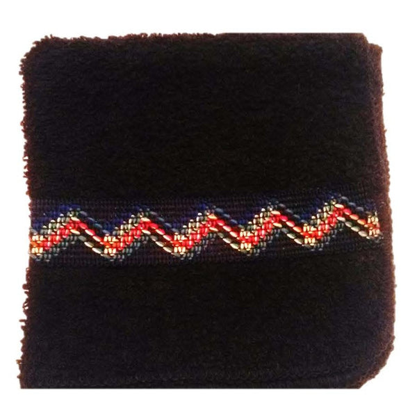 Pow Wow Black Decorated Hand Towel