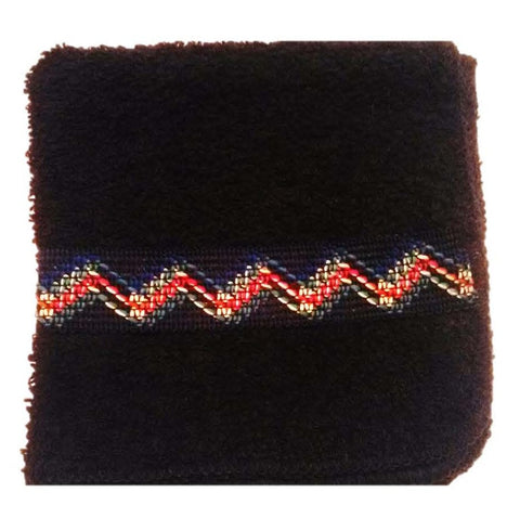 Pow Wow Black Decorated Hand Towel