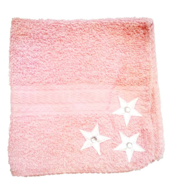 Light Pink Hand Towel With Stars