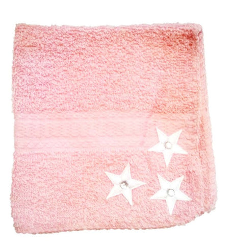 Light Pink Hand Towel With Stars